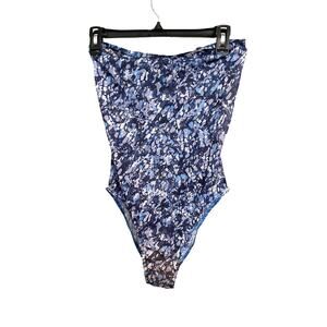 Kiniki One-Piece Blue Swimsuit (Tan-Through Swimwear)